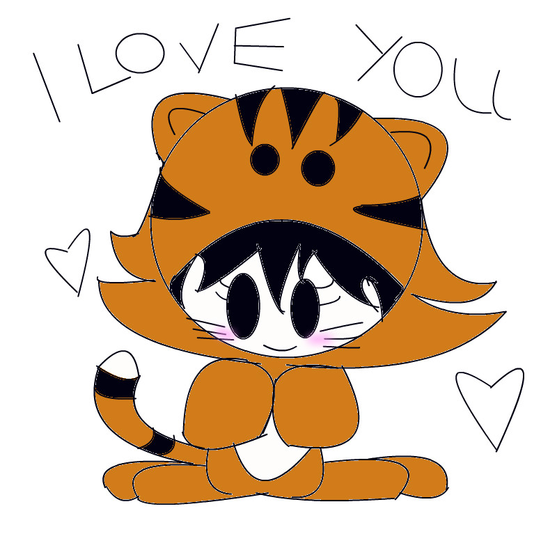 KAWAII TIGER ← an anime Speedpaint drawing by Shadowkitty