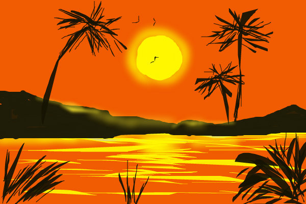 Paradise ← a landscape Speedpaint drawing by Sketchpad Queeky draw