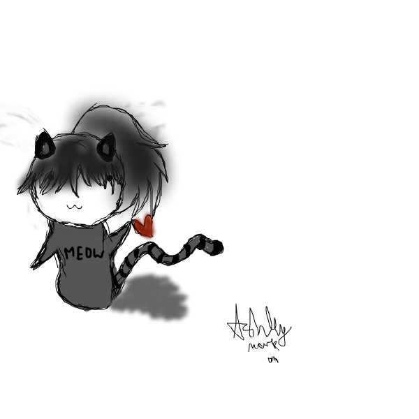 Chibi cat person ← an anime Speedpaint drawing by Orealsweet677