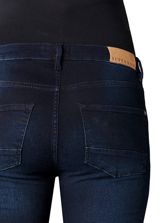 Dark Wash Skinny Maternity Jeans by Supermom