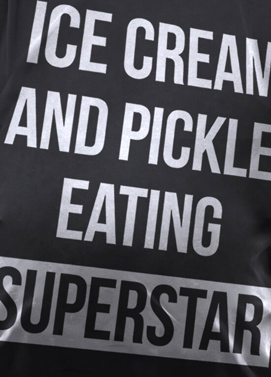 Ice Cream and Pickle Eating Superstar Maternity Top by Mamagama