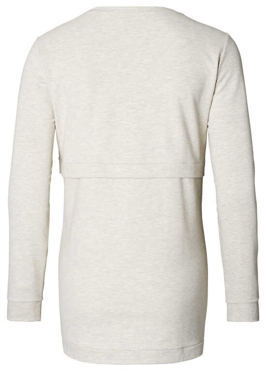 Pebble Grey Maternity Nursing Jumper by Esprit