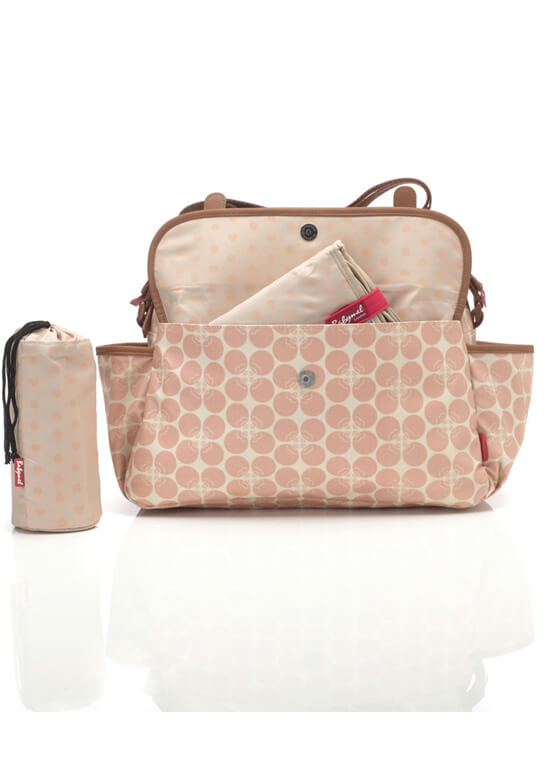 Molly Baby Nappy Bag in Pink Floral Dot by Babymel