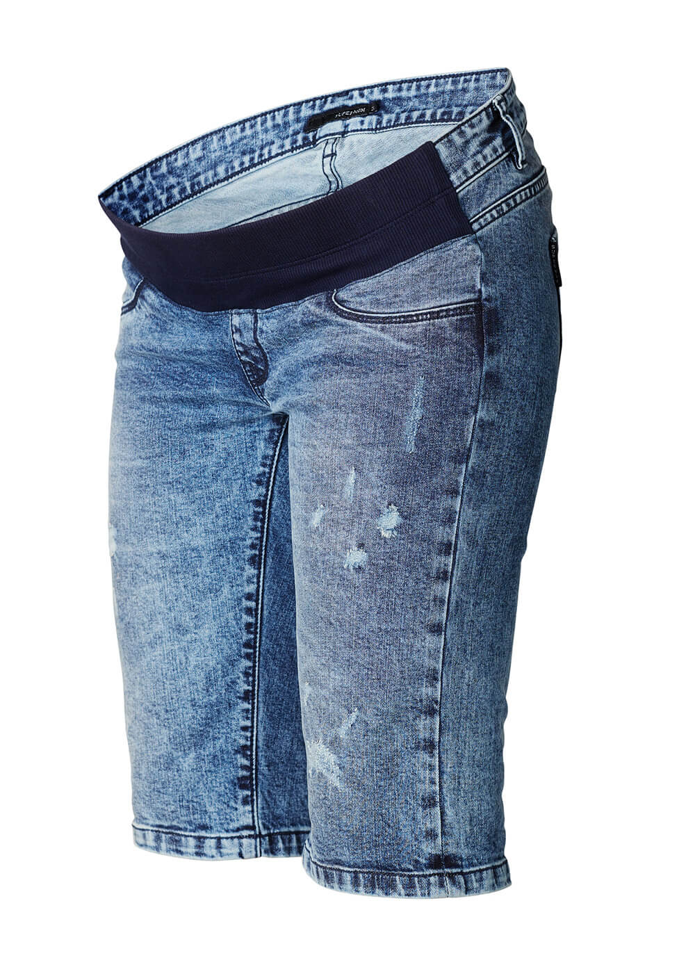 Distressed Maternity Denim Shorts by Supermom