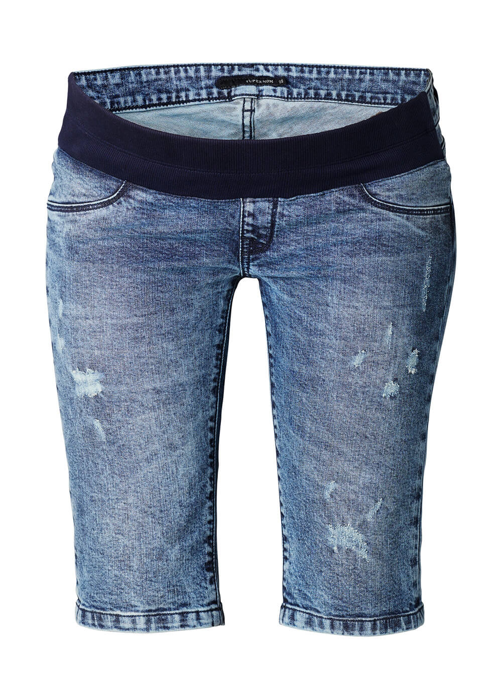 Distressed Maternity Denim Shorts by Supermom