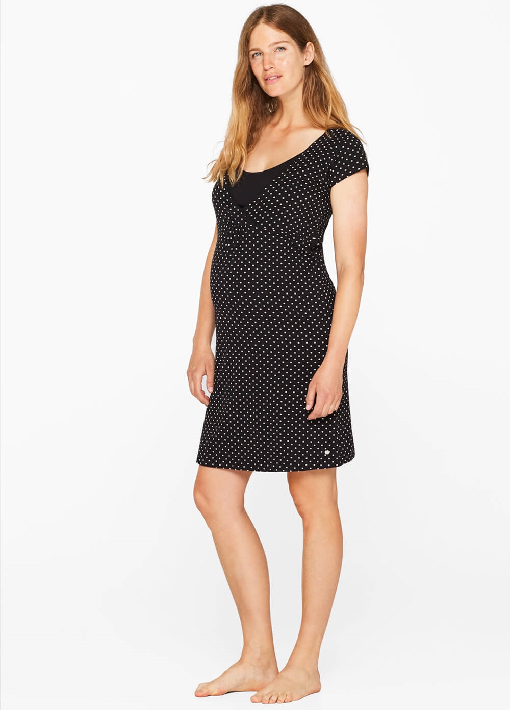 Esprit Organic Cotton Maternity Nursing Nightdress Queen Bee