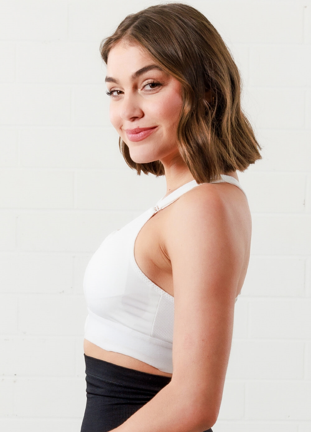 Queen Bee Frankie Maternity Nursing Sports Bra in White