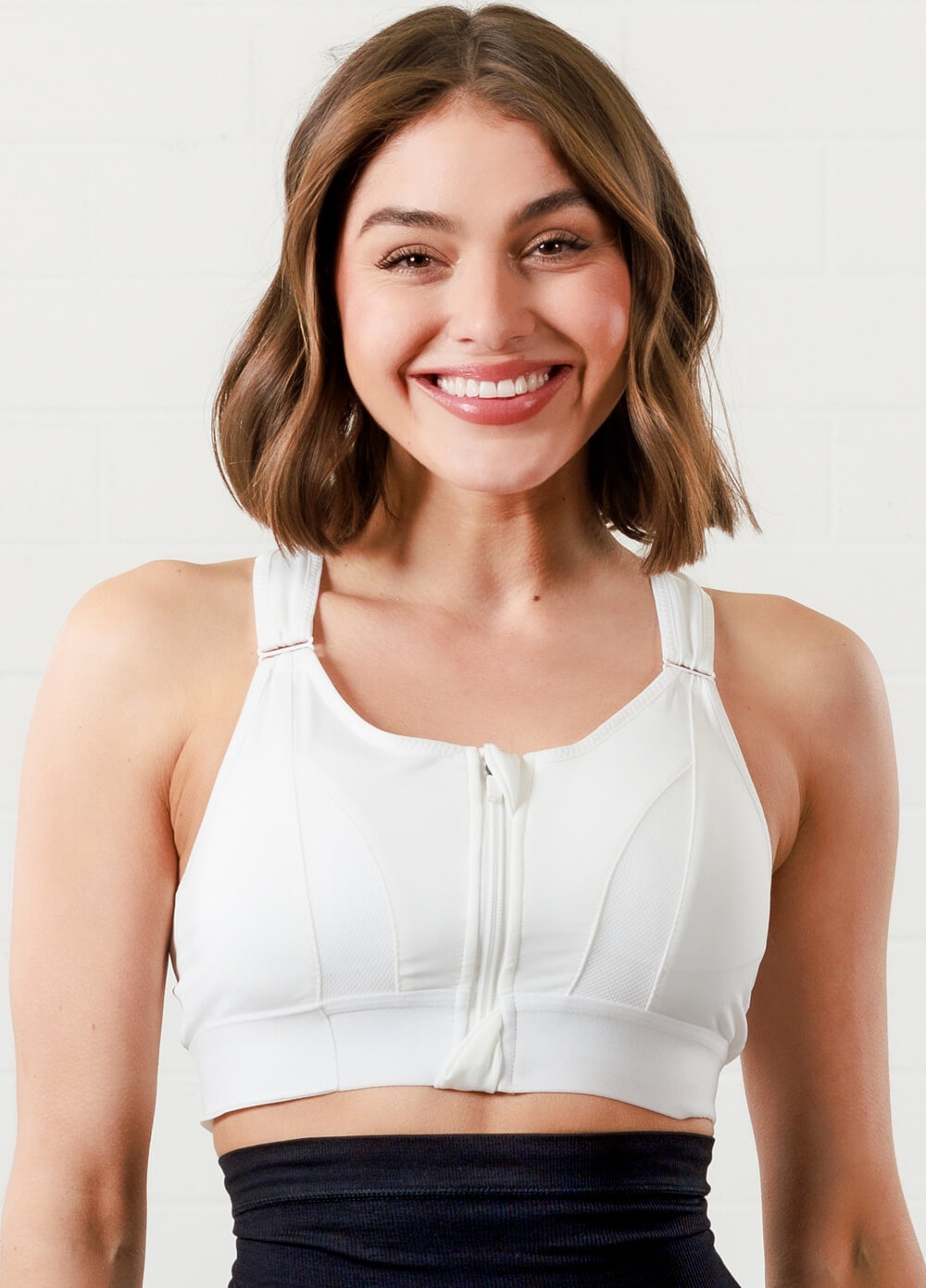 Queen Bee Frankie Maternity Nursing Sports Bra in White