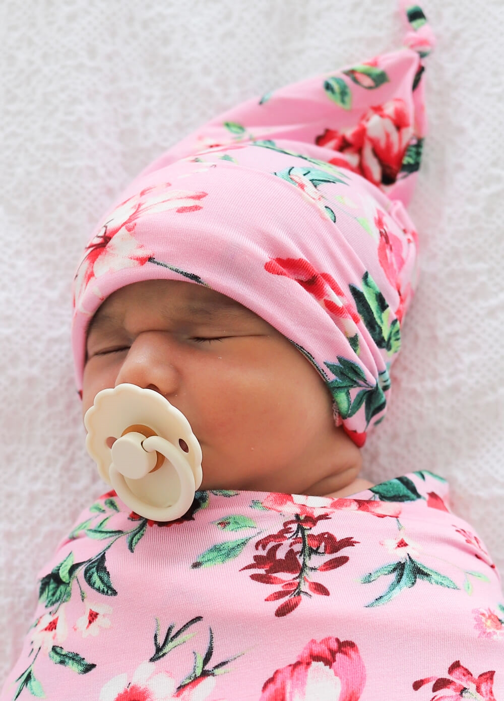Baby Cherish Pregnancy Robe & Swaddle Set in Pink Poppy