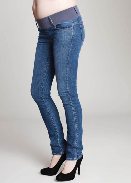 Classic Wash Skinny Maternity Jeans by Maternal America