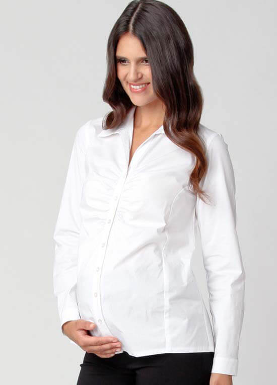 Ruched Career Maternity Shirt by Ripe Maternity