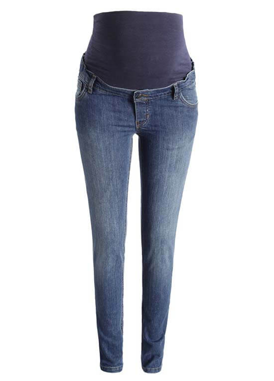 Light Wash Full Panel Skinny Maternity Jeans by Esprit