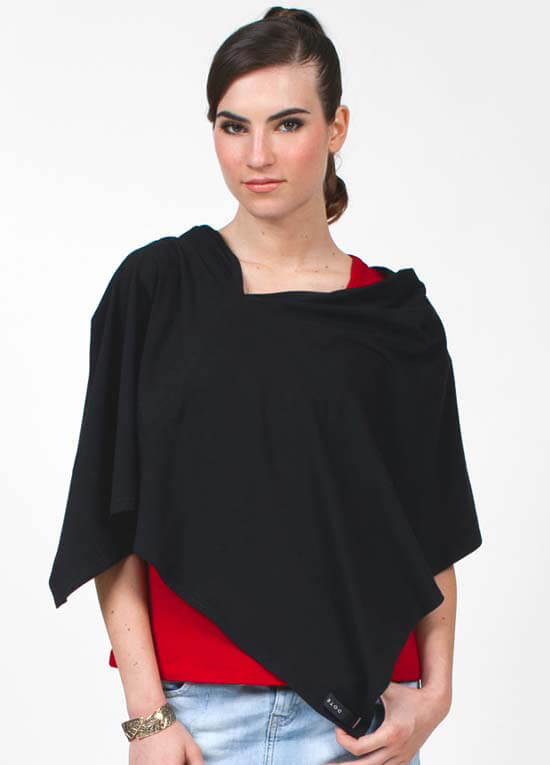 Compact Nursing Shawl in Black by Dote Nursingwear