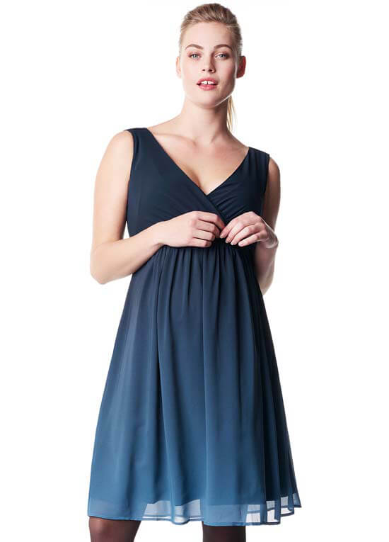 Bliss Maternity Cocktail Party Dress in Dark Blue by Noppies