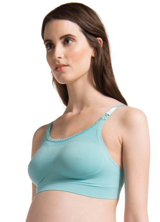 Seamless Maternity Nursing Bra in Jade by Noppies