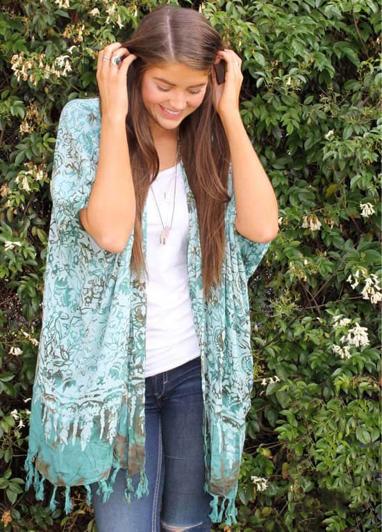 Agave Pastel Kimono by Bijou