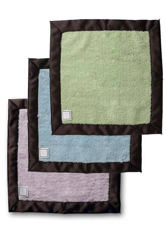 Fuzzy Baby Lovie w Satin Trim by Swaddle Designs