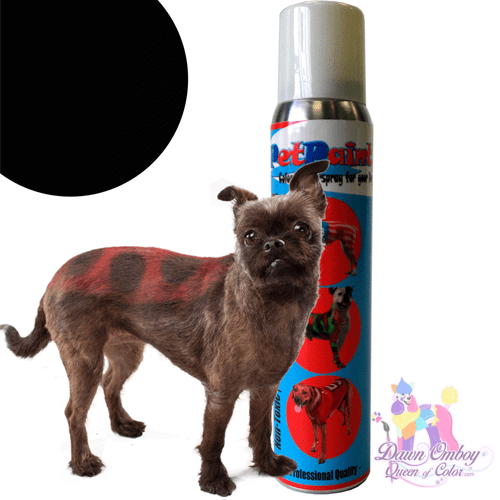 Queen of ColorPetPaint Colored Pet Hair Spray Basset Black Queen of