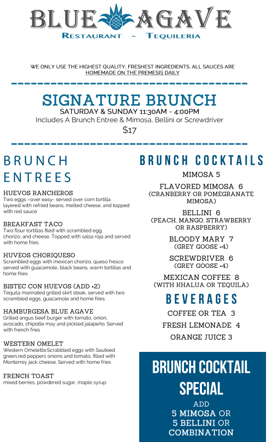 Blue Agave 17 Brunch in Bay Ridge
