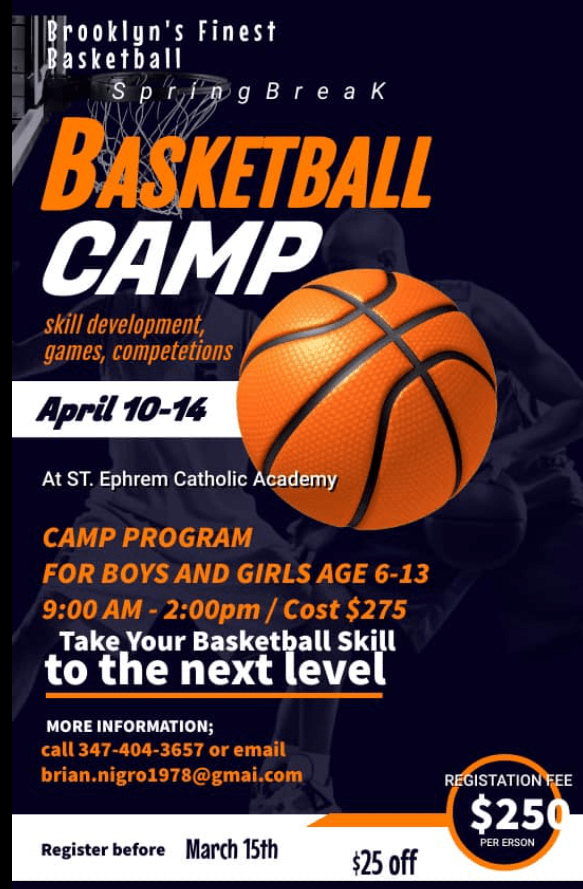 Spring Break Basketball Camp at St. Ephrem