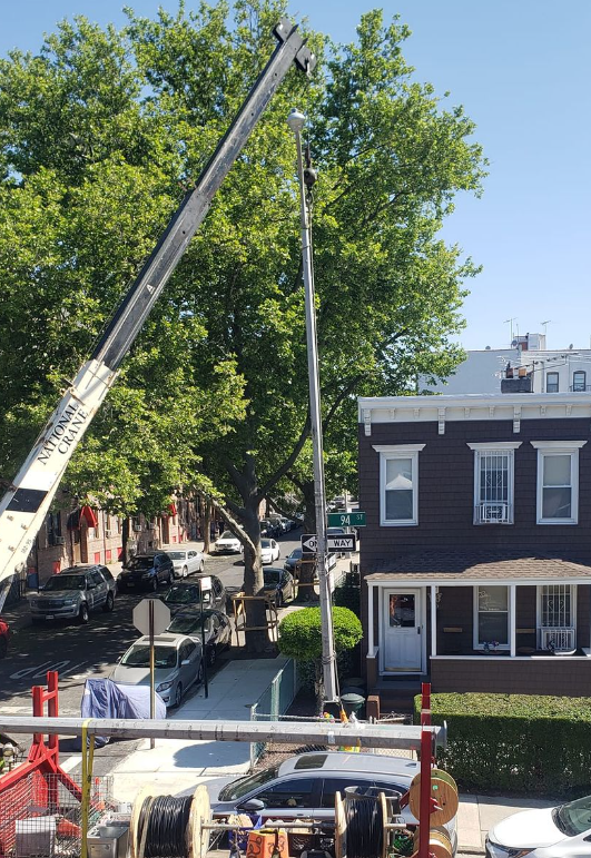 Light Pole Replaced on 94th Street in Bay Ridge