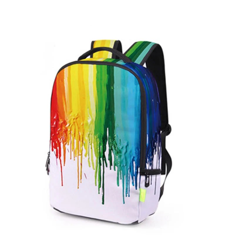 Cute Rainbow Paint Drip Backpack Queerks™