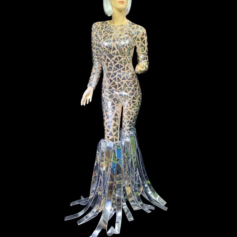 Drag Queen Metallic Silver Bodysuit Queerks™