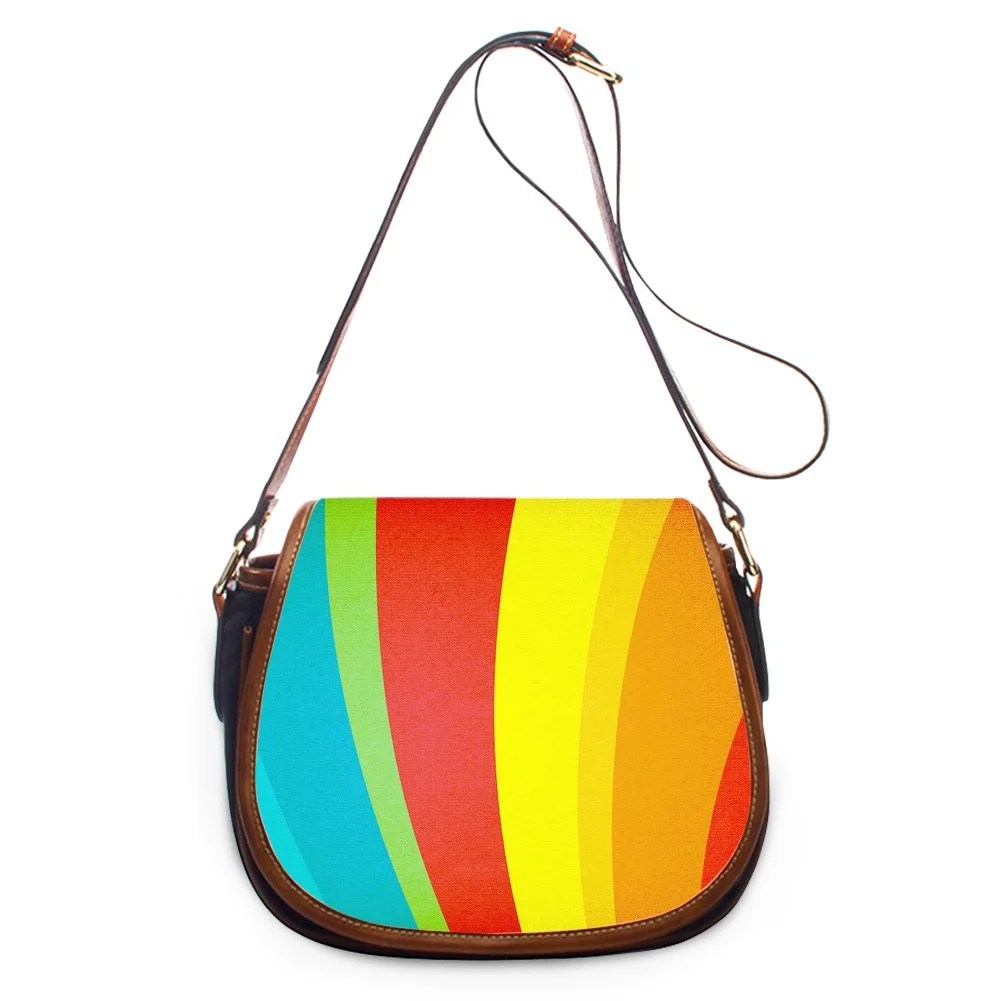 Colorful Rainbow Printed Crossbody Bag (Various Designs) Queerks™