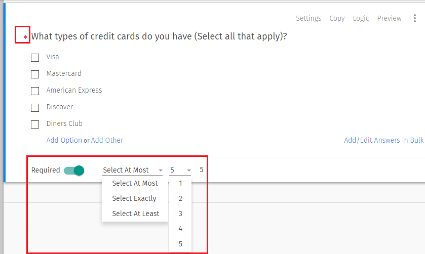 Limit Number of Answers Selected QuestionPro Survey Tools