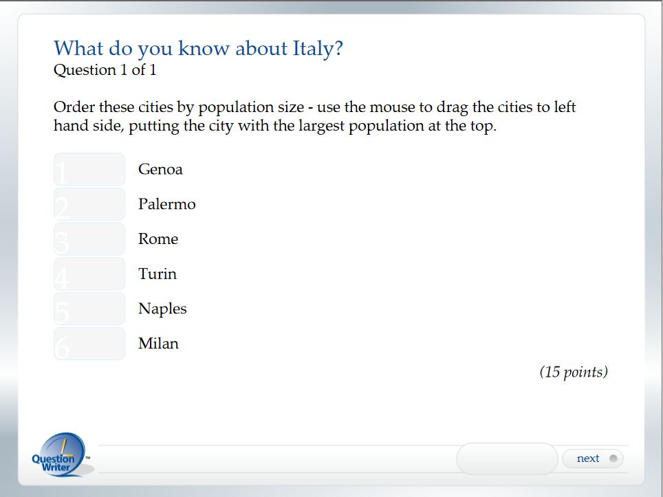 Sequencing Questions