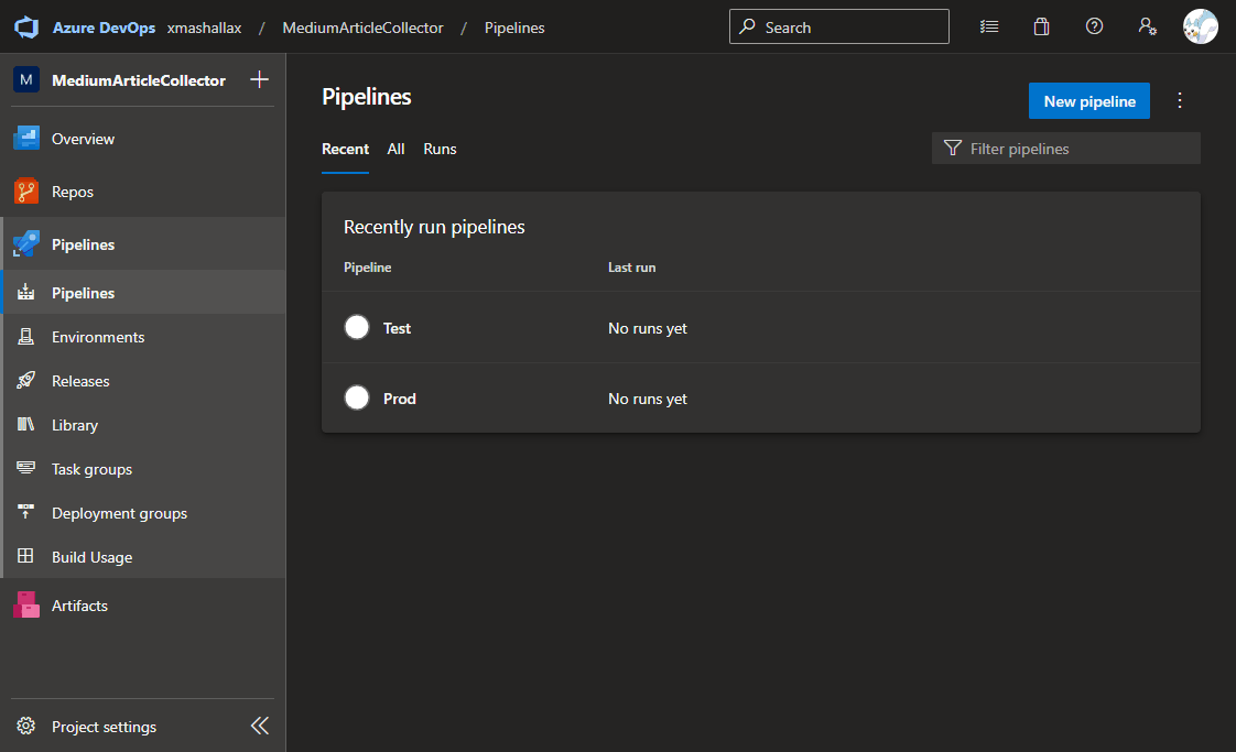 How to create a pipeline from an existing YAML file in Azure DevOps