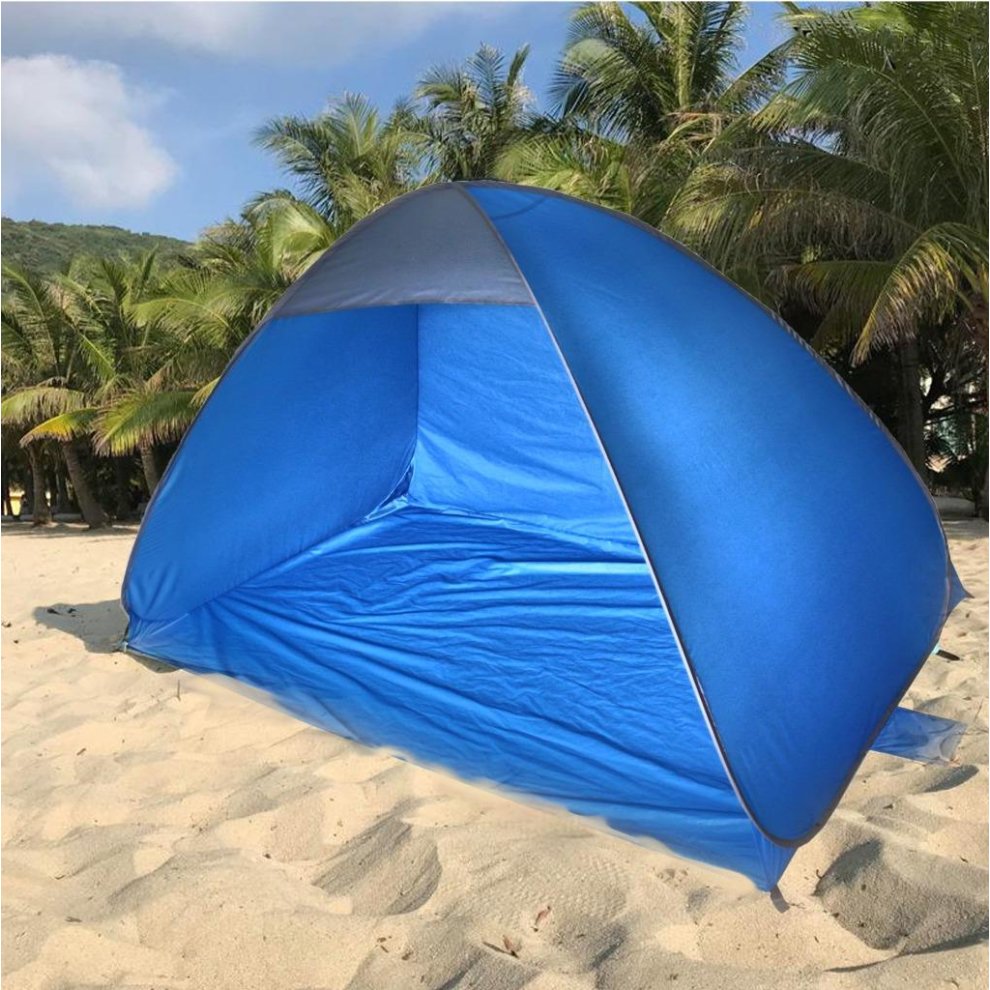 Large 2m Blue Instant Pop Up Beach Sun Shelter Dome Tent