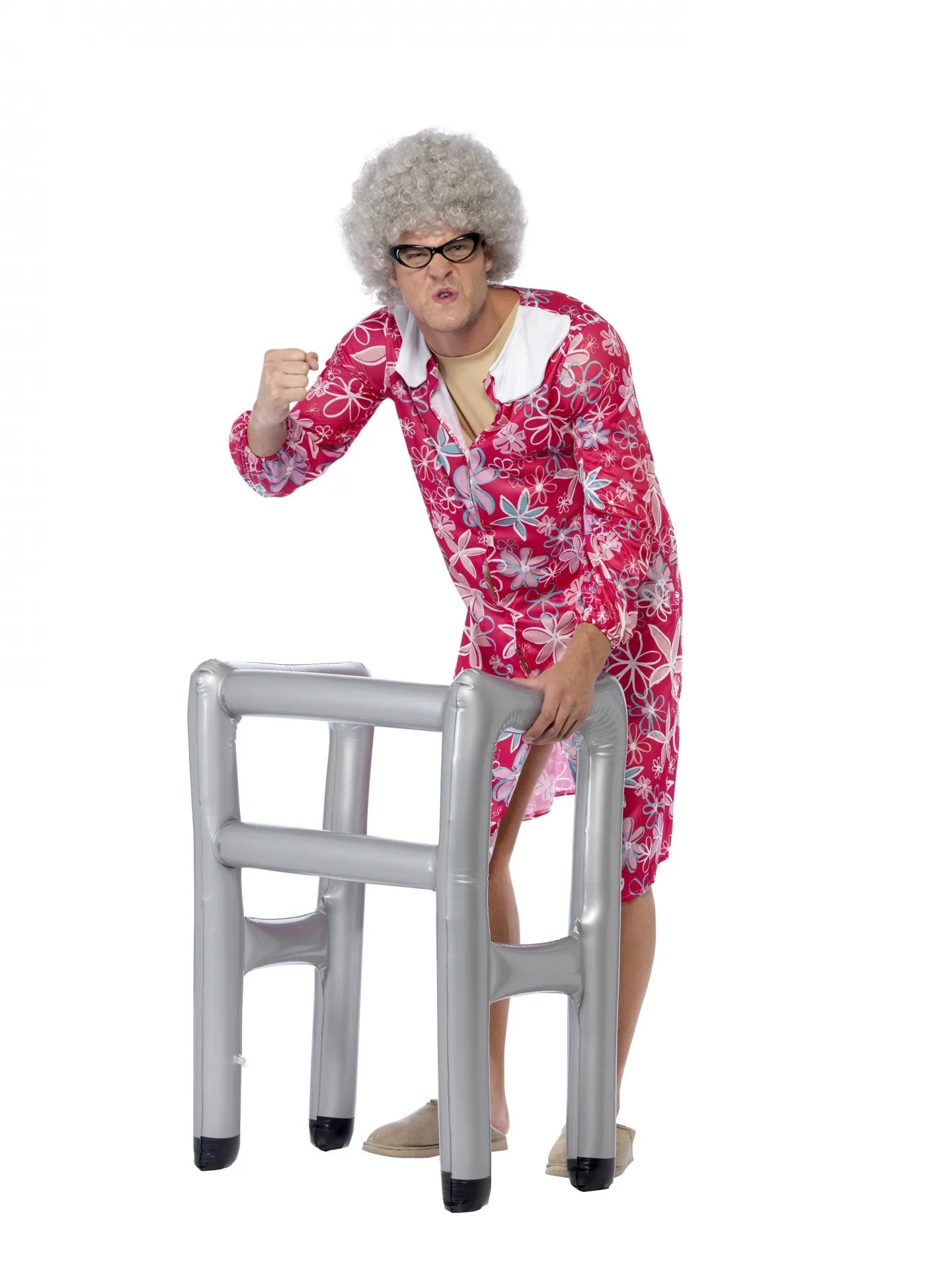 Inflatable Blow Up Old Man Woman Zimmer Walking Frame