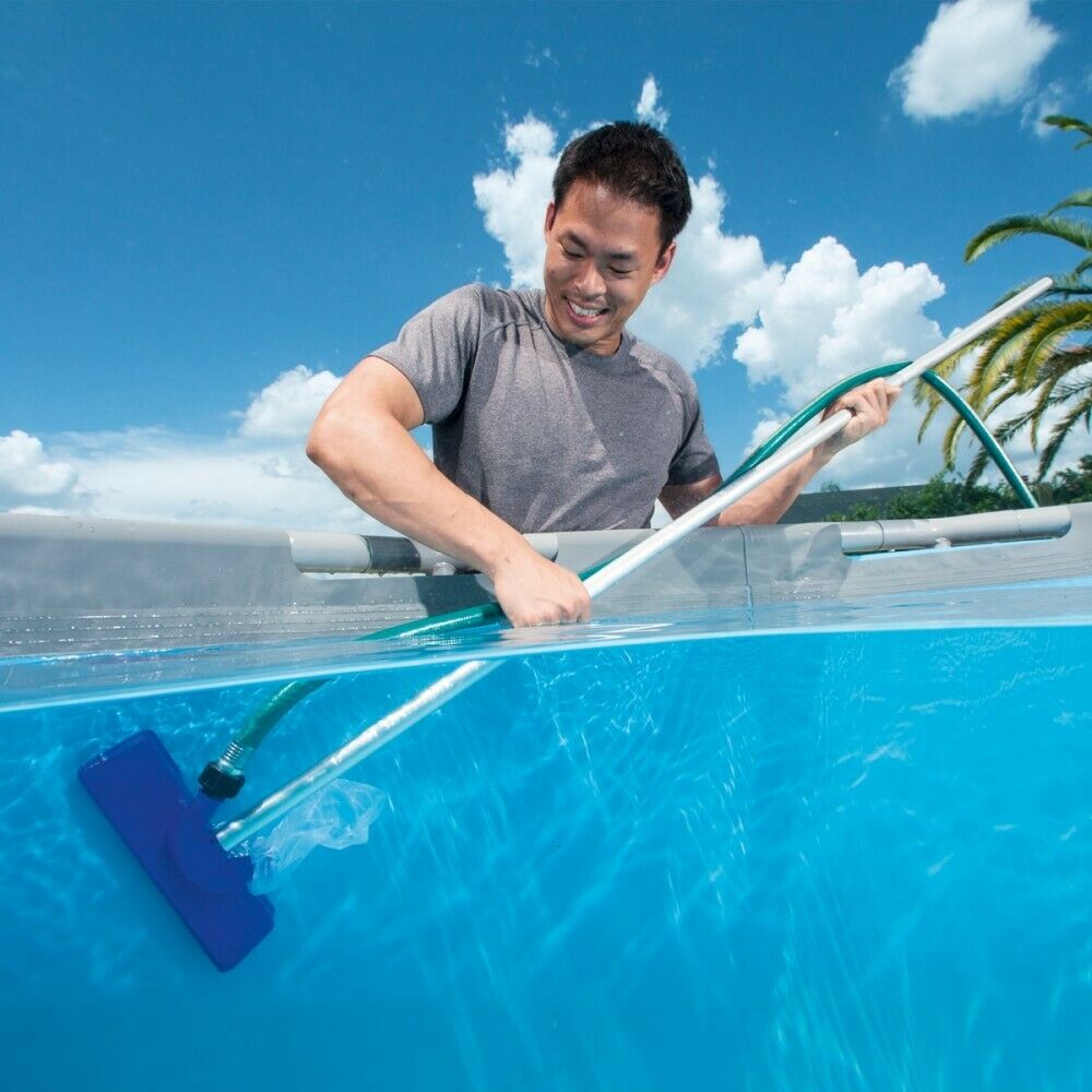 Swimming Paddling Pool Maintenance Kit Cleaning Net Vacuum Skimmer