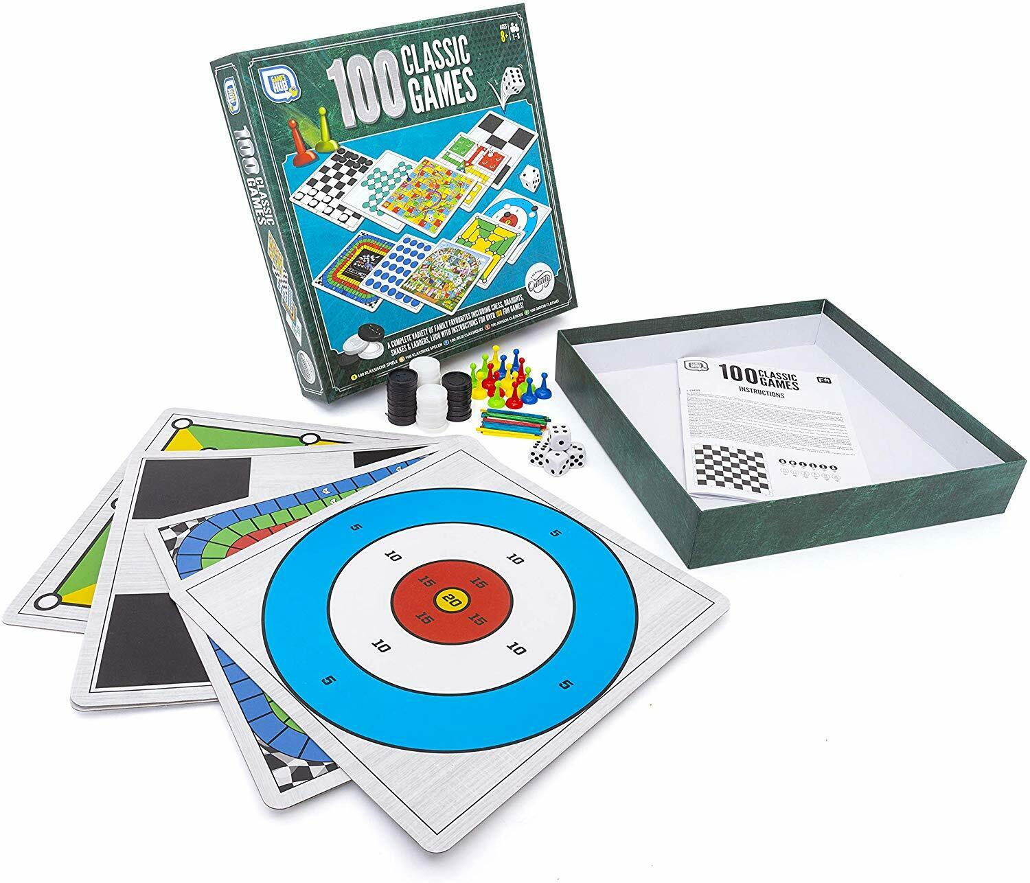 100 Classic Traditional Family Board Games Compendium