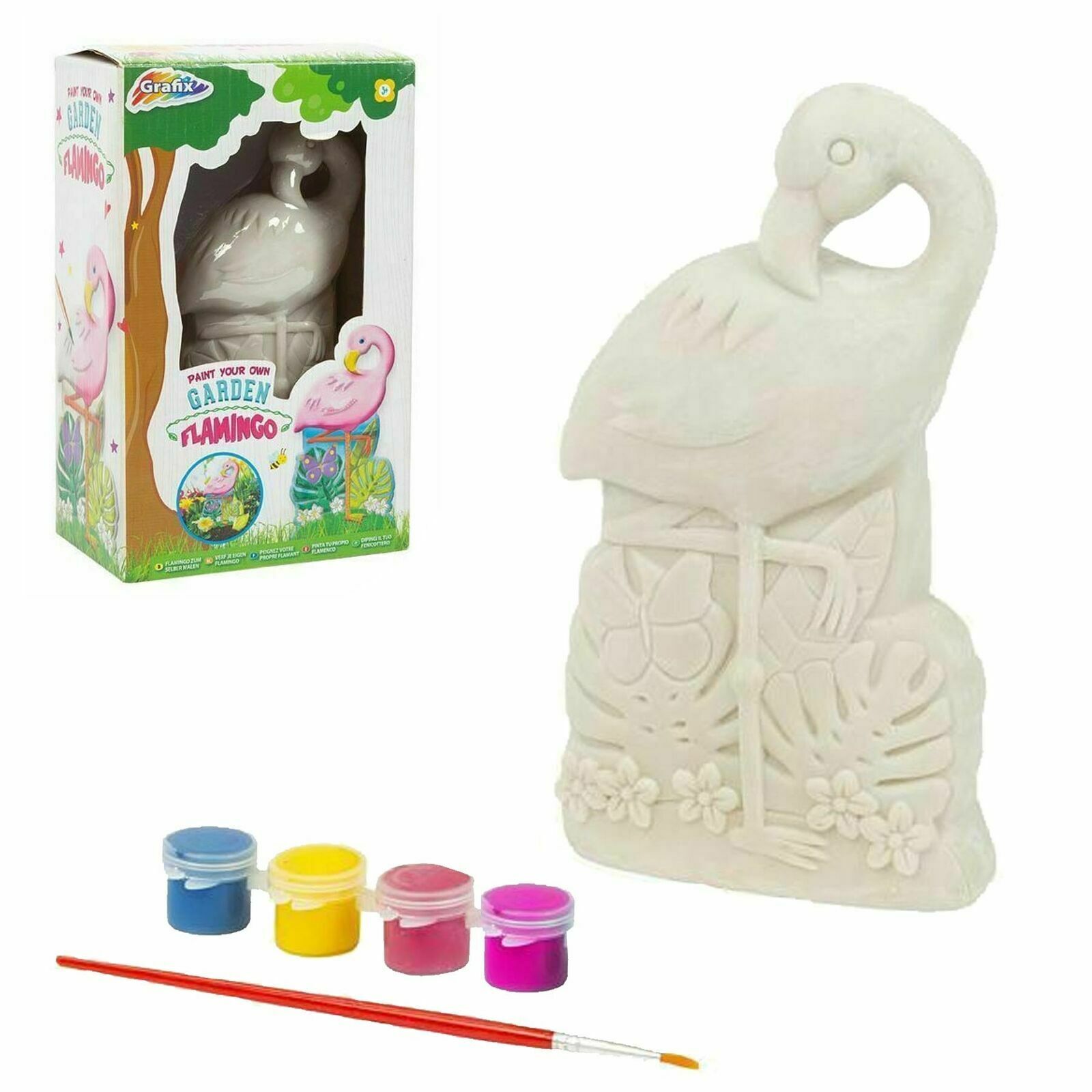 Paint Your Own Garden Flamingo Ornament Set