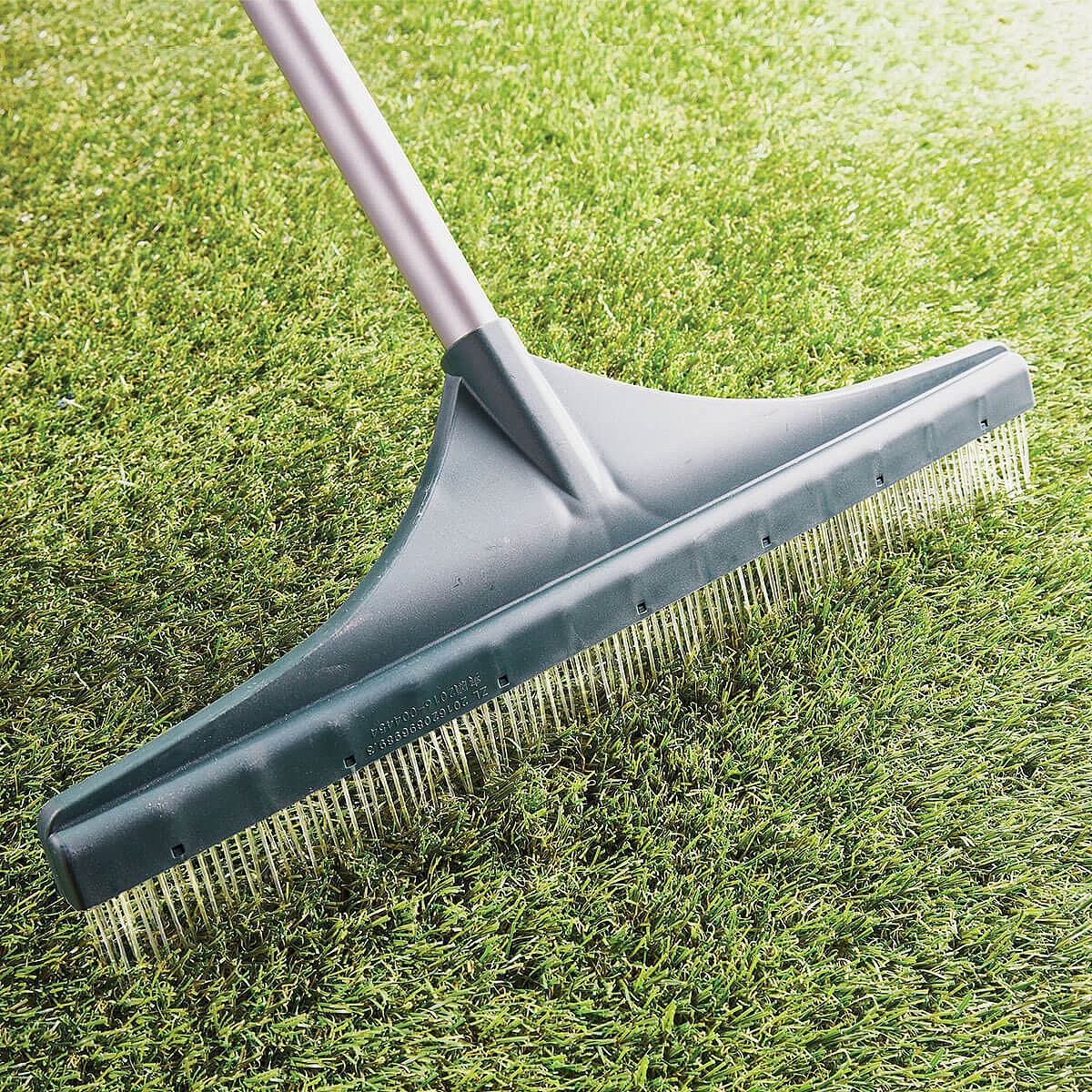 Artificial Fake Grass Astro Turf Telescopic Garden Lawn Rake Cleaner