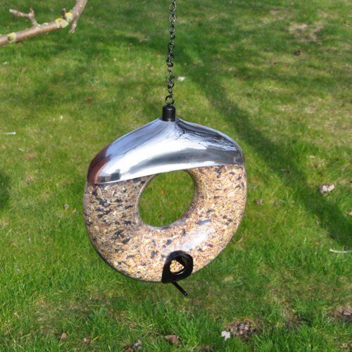 Metal Hanging Donut Garden Bird Seed Ring Feeder