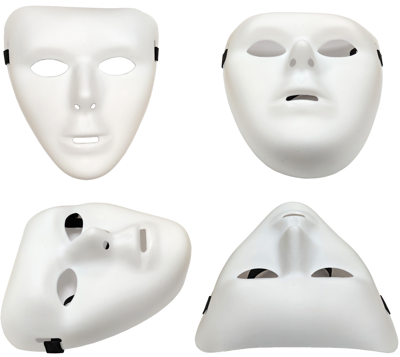 Paintable Plain White Plastic Halloween Face Mask