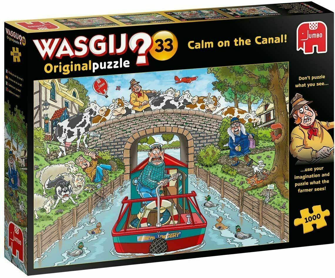 Jumbo Wasgij 1000 Piece Jigsaw Puzzle Calm On The Canal