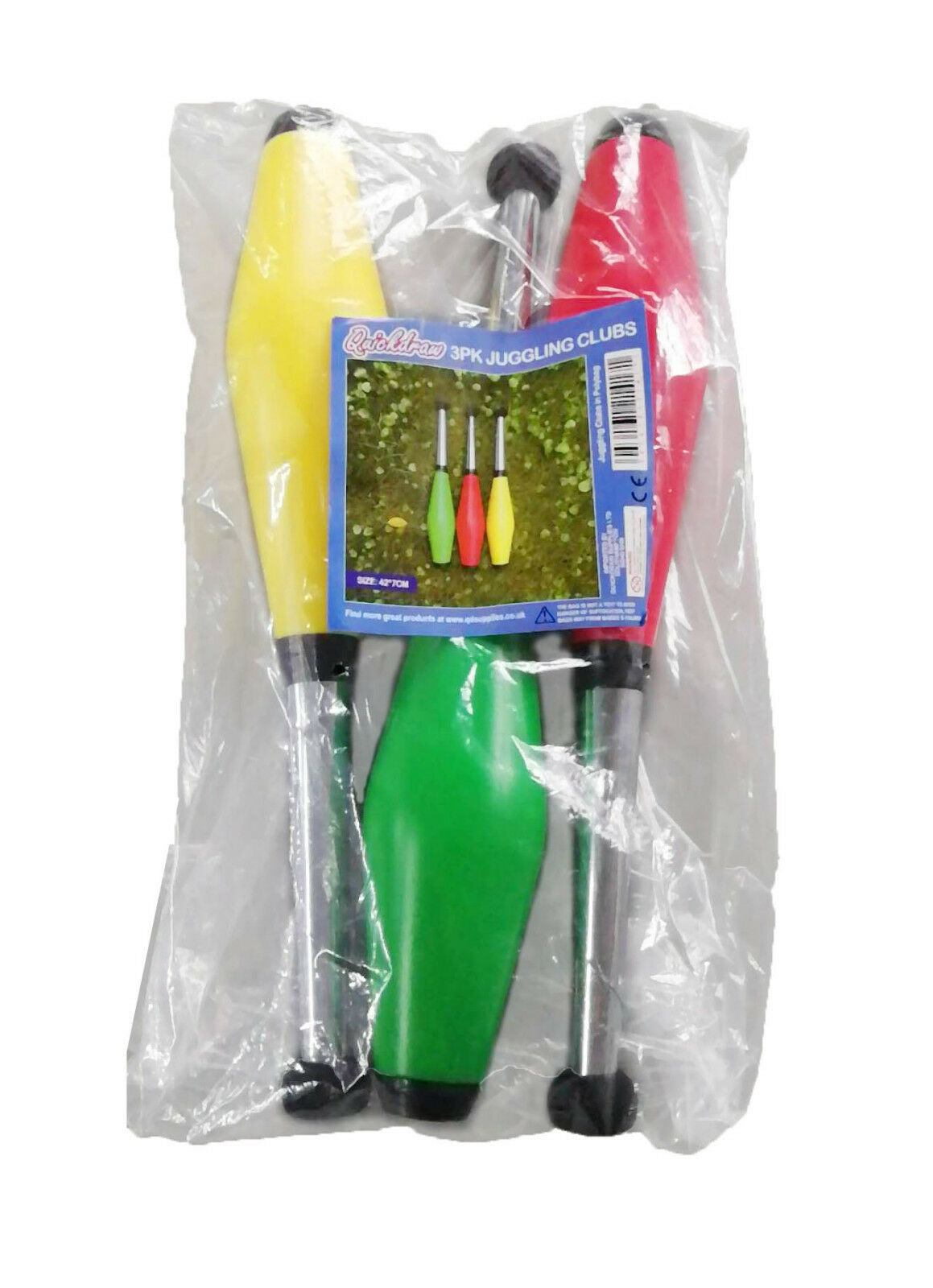 Set of Three 42cm Weighted Juggling Clubs Circus Juggler Toys