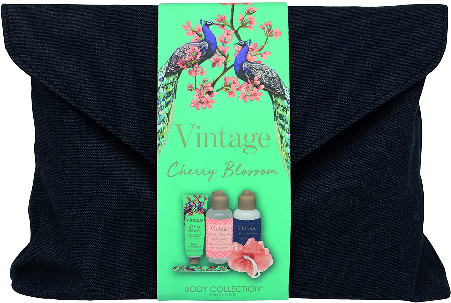 Vintage Cherry Blossom Skincare Travel Bag Gift Set