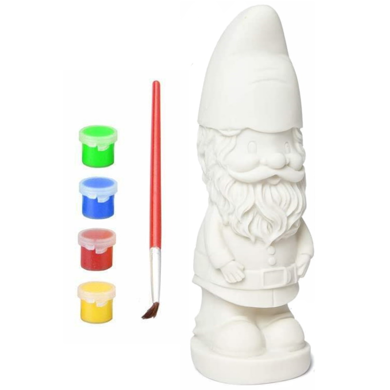 Grafix Paint Your Own Garden Gnome Craft Set For Children