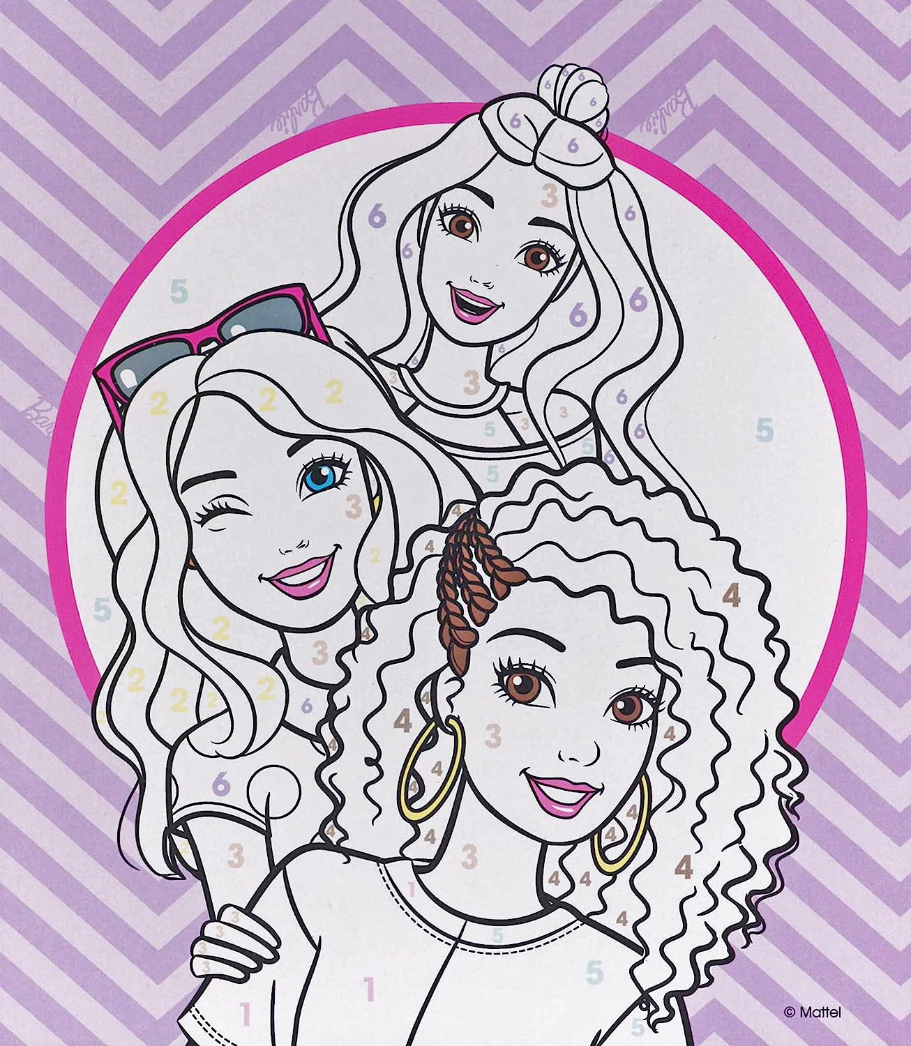Barbie Colour By Numbers CarryAlong Colouring Pad With Pens