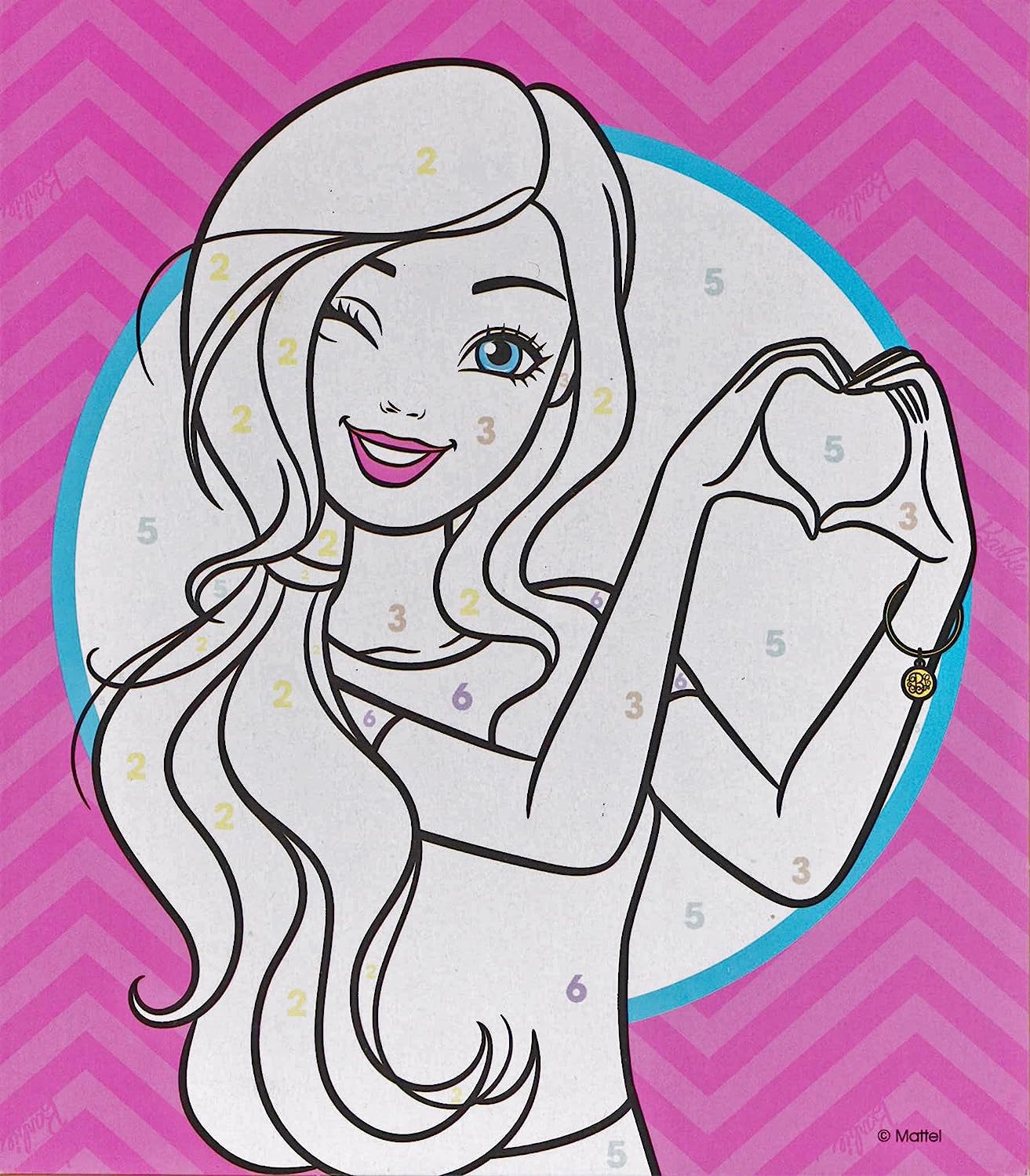 Barbie Colour By Numbers CarryAlong Colouring Pad With Pens