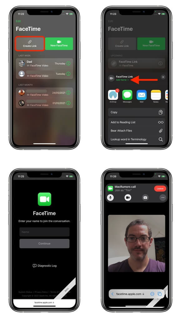 iOS15でAndroidユーザーをFaceTime通話に招待する方法です！！(*^ ^*) 倉敷でiPhone(アイフォン)修理と言えば