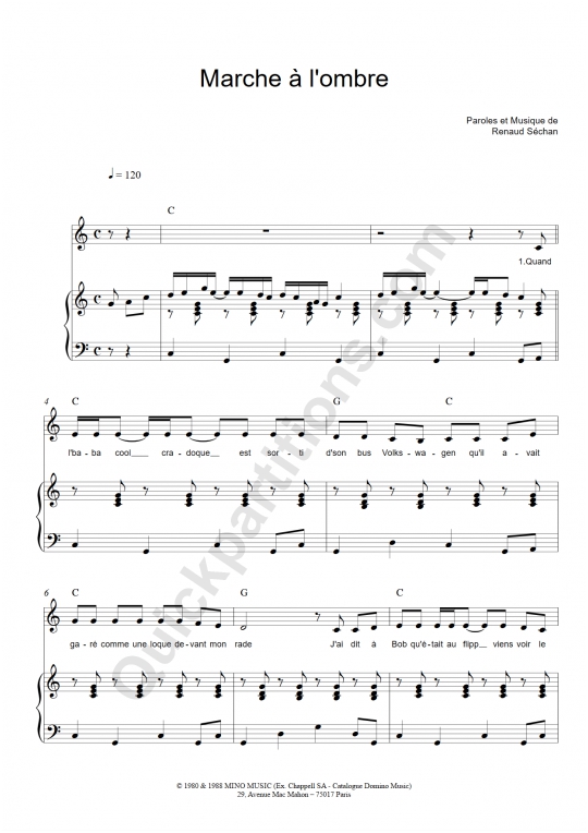 Partition Gratuite Renaud at Christina Palmer blog