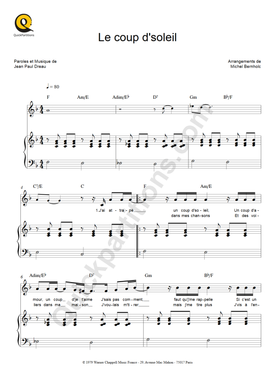 Richard Cocciante sheet music books scores (buy online).