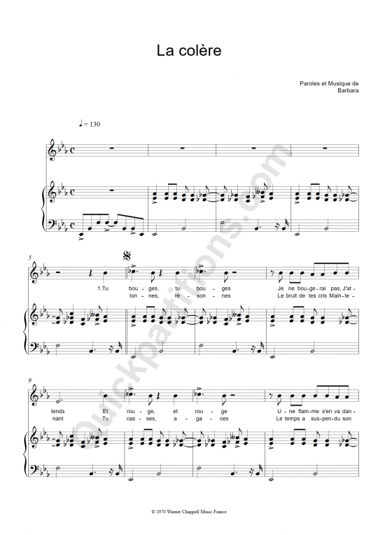 Partitions Digitales de la piano pour Piano, Voix