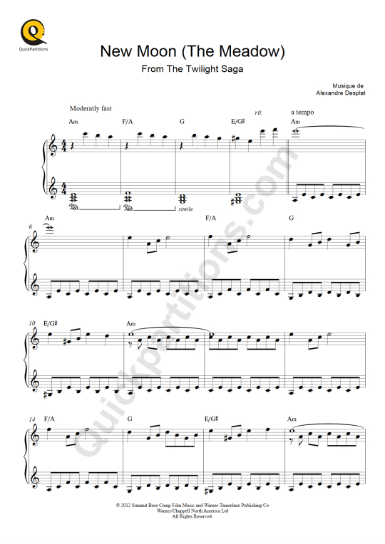Partitions Numériques de the meadow pour Piano seul